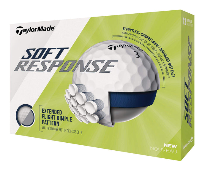 TaylorMade Soft Response Dimple Golf Balls, 12-pk, White